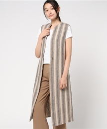 LBC | リネンレーヨンロングジレ                    (ベスト)