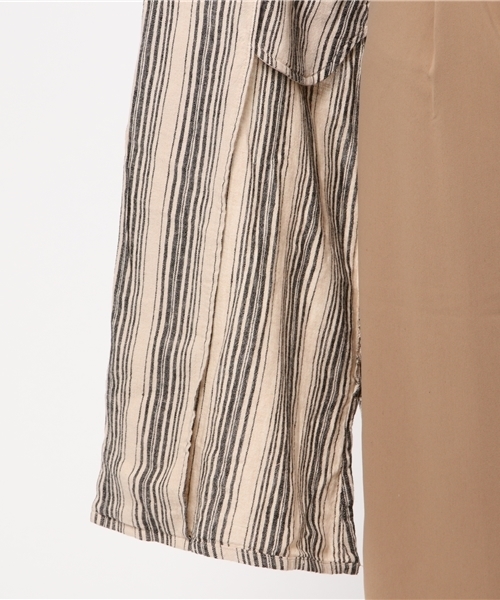 LBC（エルビーシー）の「リネンレーヨンロングジレ                    （ベスト・レディース・オフホワイト/ダークグリーン・MEDIUM/LARGE）」の6枚目の写真