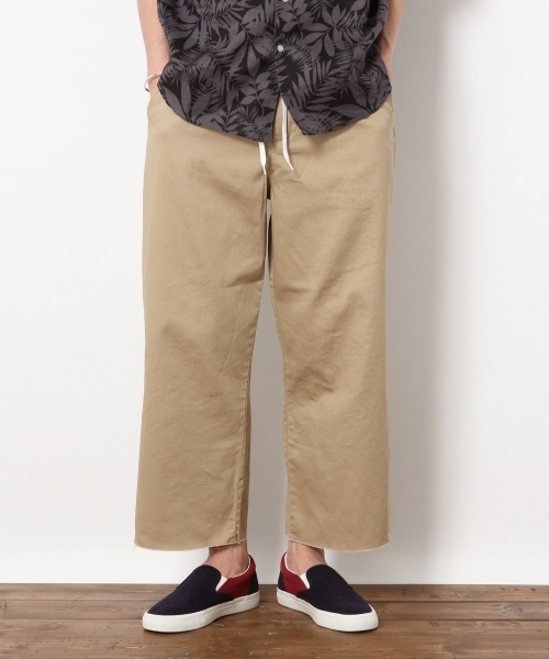 RAGEBLUE（レイジブルー）の「＜旬な着こなしが実現！＞シューレースチノワイドパンツ/761877（チノパンツ・メンズ・ブラック/ベージュ・LARGE/MEDIUM/SMALL）」の10枚目の写真