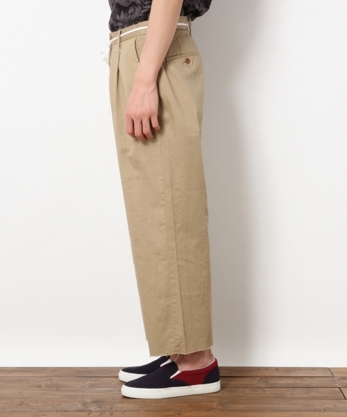 RAGEBLUE（レイジブルー）の「＜旬な着こなしが実現！＞シューレースチノワイドパンツ/761877（チノパンツ・メンズ・ブラック/ベージュ・LARGE/MEDIUM/SMALL）」の11枚目の写真