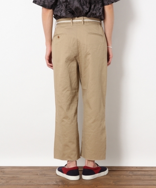 RAGEBLUE（レイジブルー）の「＜旬な着こなしが実現！＞シューレースチノワイドパンツ/761877（チノパンツ・メンズ・ブラック/ベージュ・LARGE/MEDIUM/SMALL）」の3枚目の写真