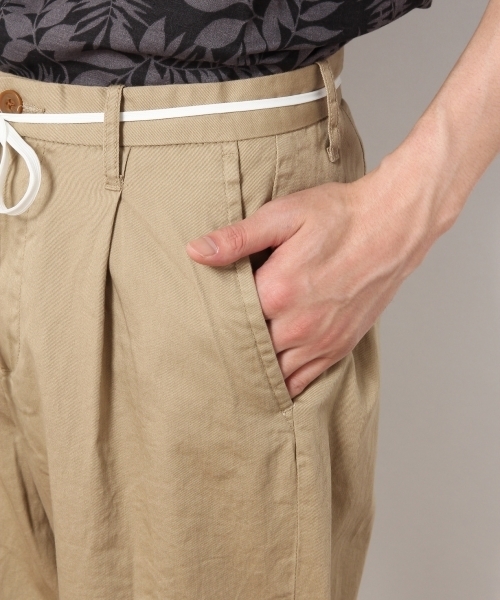 RAGEBLUE（レイジブルー）の「＜旬な着こなしが実現！＞シューレースチノワイドパンツ/761877（チノパンツ・メンズ・ブラック/ベージュ・LARGE/MEDIUM/SMALL）」の5枚目の写真