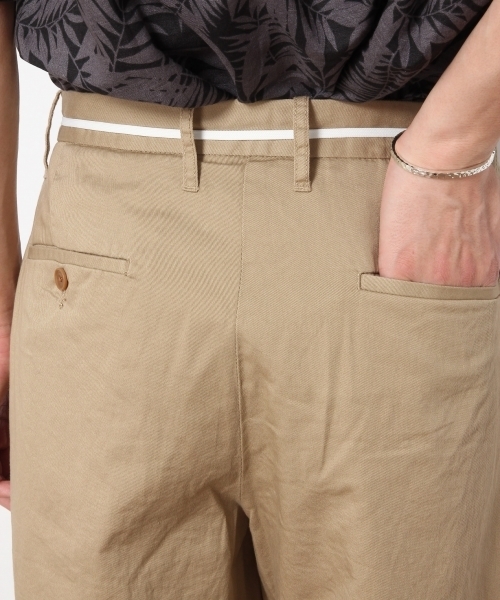 RAGEBLUE（レイジブルー）の「＜旬な着こなしが実現！＞シューレースチノワイドパンツ/761877（チノパンツ・メンズ・ブラック/ベージュ・LARGE/MEDIUM/SMALL）」の7枚目の写真