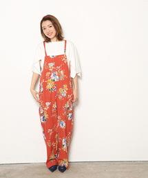 RODEO CROWNS WIDE BOWL | フラワー サロペット(つなぎ/オールインワン)