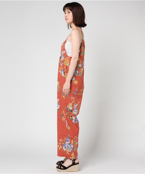 RODEO CROWNS WIDE BOWL（ロデオクラウンズワイドボウル）の「フラワー サロペット（つなぎ/オールインワン・レディース・オレンジ系その他・FREE）」の3枚目の写真