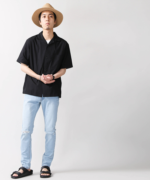 WEGO（ウィゴー）の「WEGO/クラッシュデニムスキニーパンツ（デニムパンツ・メンズ・ブラック/ライトインディゴブルー/インディゴブルー・MEDIUM/LARGE）」の20枚目の写真