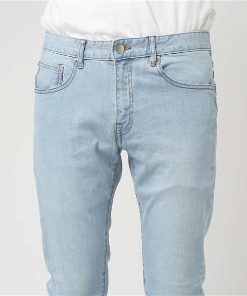 WEGO（ウィゴー）の「WEGO/クラッシュデニムスキニーパンツ（デニムパンツ・メンズ・ブラック/ライトインディゴブルー/インディゴブルー・MEDIUM/LARGE）」の7枚目の写真