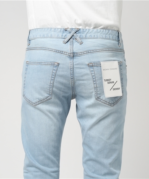 WEGO（ウィゴー）の「WEGO/クラッシュデニムスキニーパンツ（デニムパンツ・メンズ・ブラック/ライトインディゴブルー/インディゴブルー・MEDIUM/LARGE）」の8枚目の写真