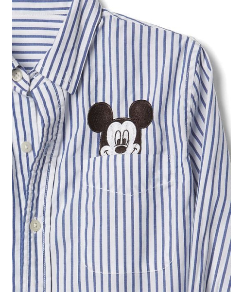 GAP（ギャップ）の「Gapkids | Disney Mickey Mouse ポケットシャツ（シャツ/ブラウス・キッズ・ライトブルー・130cm/120cm/160cm/140cm/110cm/150cm）」の3枚目の写真
