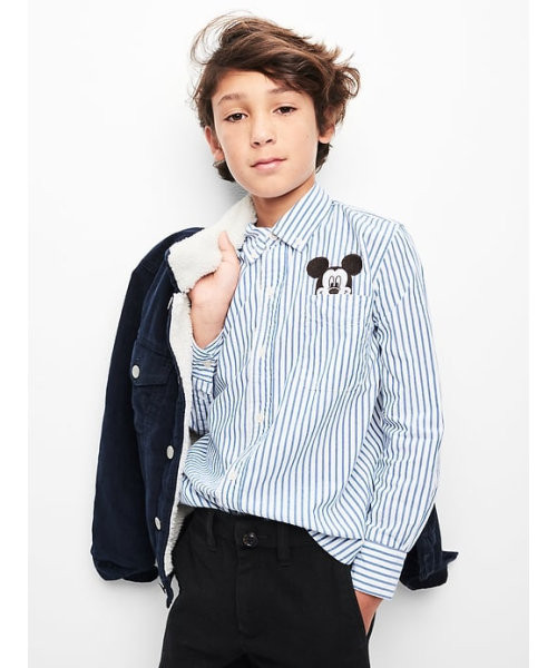 GAP（ギャップ）の「Gapkids | Disney Mickey Mouse ポケットシャツ（シャツ/ブラウス・キッズ・ライトブルー・130cm/120cm/160cm/140cm/110cm/150cm）」の4枚目の写真