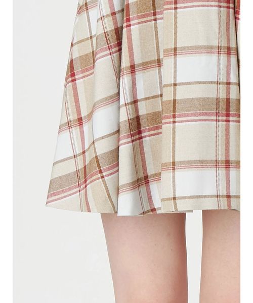dazzlin（ダズリン）の「ウエストリボンチェックワンピース（ワンピース・レディース・ベージュ/レッド・SMALL/MEDIUM）」の19枚目の写真