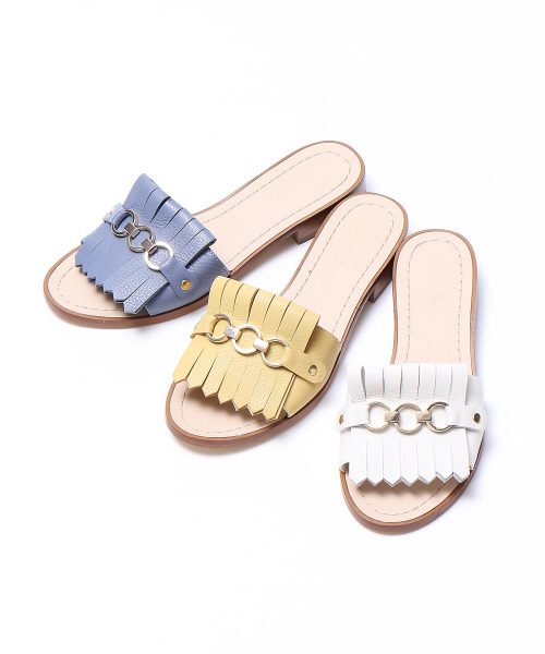 Au BANNISTER（オゥバニスター）の「【WEB別注】キルトミュール（サンダル・レディース・ホワイト/イエロー/ブルー・38/39/35/36/37）」の4枚目の写真