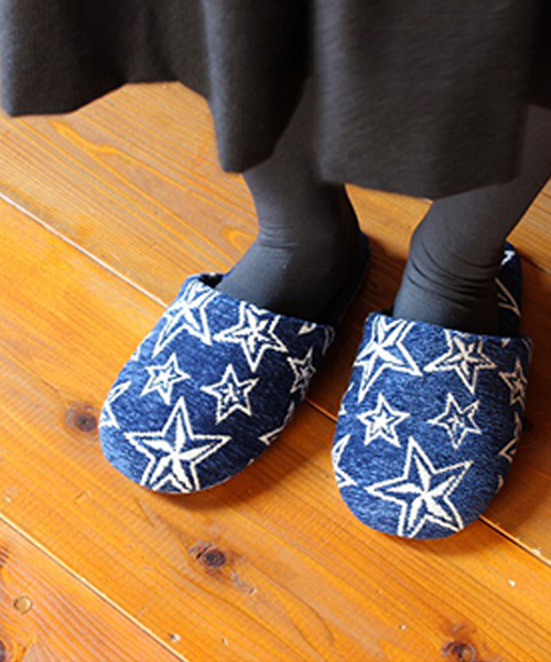 BRID(ブリッド)の「STAR ROOM SHOES Ladies'(ルームシューズ/スリッパ)」|ネイビー