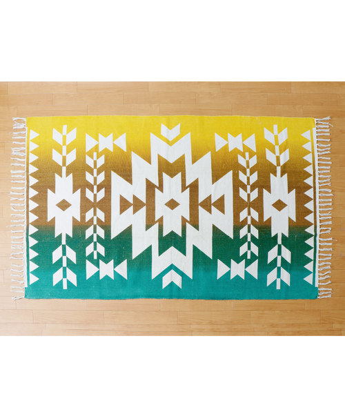チャイハネ チャイハネ の チャイハネ ネイティブ柄グラデーションラグマット 約130 190cm ラグ マット Wear