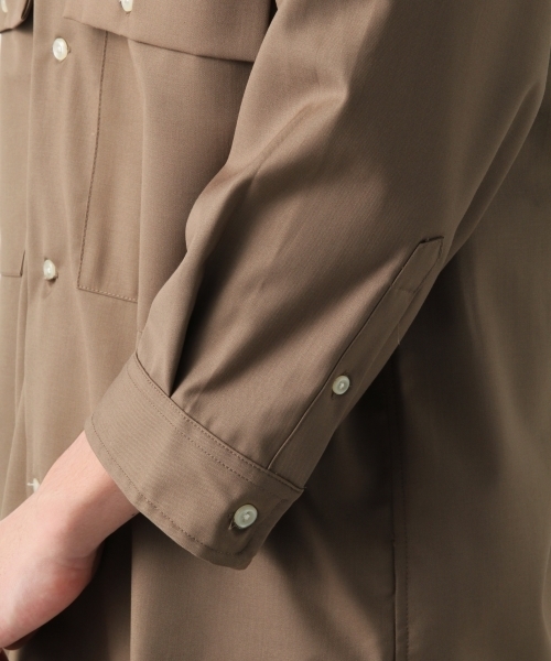 RAGEBLUE（レイジブルー）の「TRBIGシャツ7分袖/794792（シャツ/ブラウス・メンズ・ベージュ/ネイビー/グレー・LARGE/SMALL/MEDIUM）」の4枚目の写真
