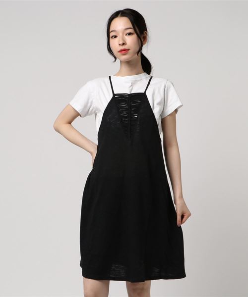BILLABONG(ビラボン)の「【オンライン限定】BILLABONG レディース RAY ME ワンピース(ワンピース・レディース・ブラック/ベージュ系その他・SMALL)」の1枚目の写真