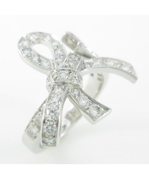 ヴァンクリーフ＆アーペル ヴィンテージ リボン リング ダイヤモンド ヴァンクリーフ＆アーペル ヴィンテージ リボン リング ダイヤモンド