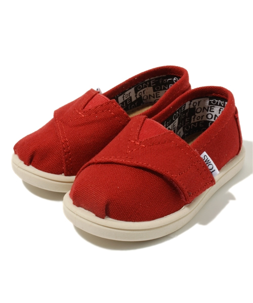TOMS（トムス）の「トムス ベビー キッズ タイニー クラシック 2013 TOMS BABY CLASSICS（ベビーシューズ/ベビーソックス・キッズ・ブラック/レッド/ピンク/ネイビー・12cm/13cm/14cm/15cm）」の4枚目の写真