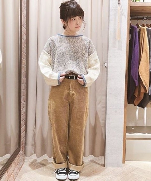 cepo(セポ)の「カラフルミックスニット(ニット/セーター・レディース・チャコールグレー/レッド/ピンク/オレンジ・M)」の6枚目の写真