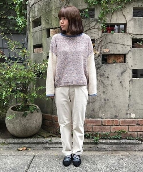cepo(セポ)の「カラフルミックスニット(ニット/セーター・レディース・チャコールグレー/レッド/ピンク/オレンジ・M)」の8枚目の写真