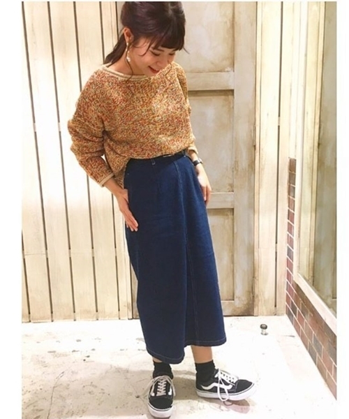 cepo(セポ)の「カラフルミックスニット(ニット/セーター・レディース・チャコールグレー/レッド/ピンク/オレンジ・M)」の10枚目の写真