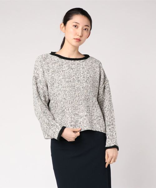 cepo(セポ)の「カラフルミックスニット(ニット/セーター・レディース・チャコールグレー/レッド/ピンク/オレンジ・M)」の2枚目の写真