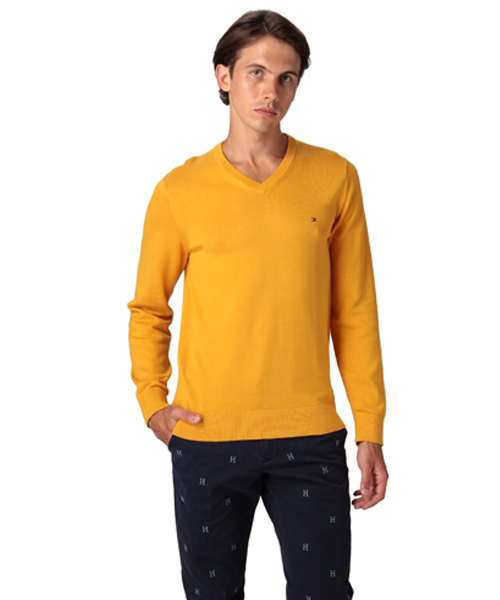 TOMMY HILFIGER（トミーヒルフィガー）の「13FH-PACIFIC V-NECK SWEATER（ニット/セーター・メンズ・ホワイト/ブラック/グレー/グリーン/ブルー/ネイビー/イエロー/レッド/オレンジ/ダークグレー・SMALL/MEDIUM/LARGE/X-LARGE）」の8枚目の写真