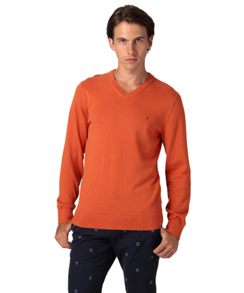 TOMMY HILFIGER（トミーヒルフィガー）の「13FH-PACIFIC V-NECK SWEATER（ニット/セーター・メンズ・ホワイト/ブラック/グレー/グリーン/ブルー/ネイビー/イエロー/レッド/オレンジ/ダークグレー・SMALL/MEDIUM/LARGE/X-LARGE）」の10枚目の写真