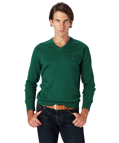 TOMMY HILFIGER（トミーヒルフィガー）の「13FH-PACIFIC V-NECK SWEATER（ニット/セーター・メンズ・ホワイト/ブラック/グレー/グリーン/ブルー/ネイビー/イエロー/レッド/オレンジ/ダークグレー・SMALL/MEDIUM/LARGE/X-LARGE）」の5枚目の写真