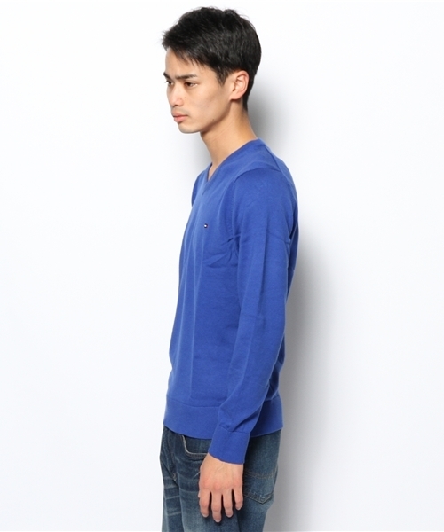 TOMMY HILFIGER（トミーヒルフィガー）の「13FH-PACIFIC V-NECK SWEATER（ニット/セーター・メンズ・ホワイト/ブラック/グレー/グリーン/ブルー/ネイビー/イエロー/レッド/オレンジ/ダークグレー・SMALL/MEDIUM/LARGE/X-LARGE）」の14枚目の写真