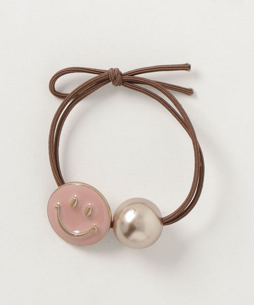 Fun & Daily（ファンアンドデイリー）の「F&D : スマイル＆ボールヘアゴム（ヘアゴム・レディース・ブラウン/グリーン/ブラック/グレー/ピンク/イエロー・FREE）」の6枚目の写真