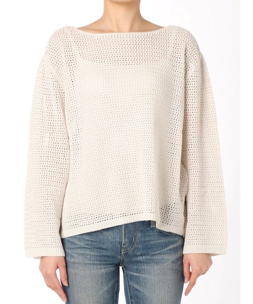 Ungrid(アングリッド)の「ルーズショートニット(ニット/セーター・レディース・オリーブ/アイボリー・FREE)」の6枚目の写真