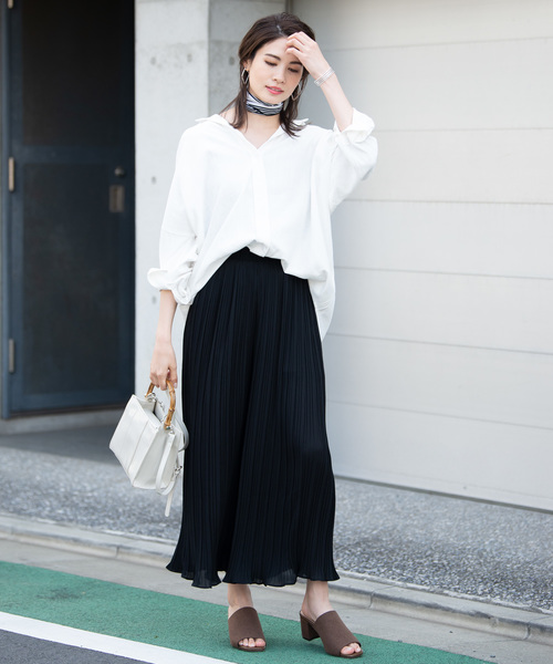 Aunt Marie's（アントマリーズ）の「AUNT MARIE'S  プリーツロングワイドパンツ（その他パンツ・レディース・ホワイト/ブラック/ナチュラル・FREE）」の11枚目の写真