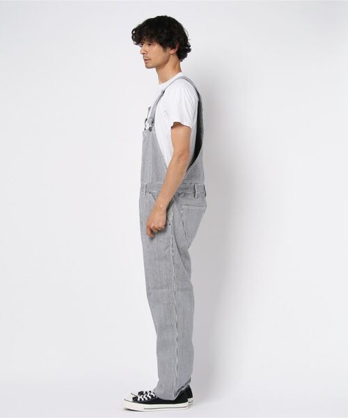 Lazar(ラザル)の「Denim Hickory Twill Overall/デニム ヒッコリー ツイル オーバーオール/ユニセックス対応(サロペット/オーバーオール・メンズ・ブラック/オフホワイト/サックスブルー/ストライプ/ワンウォッシュ/キャメル/オリーブ・S/M/L/LL)」の12枚目の写真