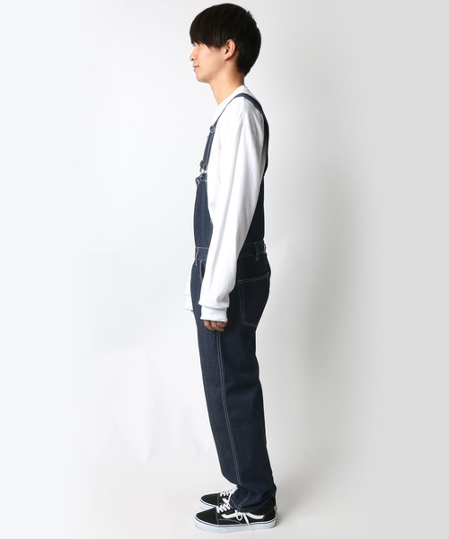 Lazar(ラザル)の「Denim Hickory Twill Overall/デニム ヒッコリー ツイル オーバーオール/ユニセックス対応(サロペット/オーバーオール・メンズ・ブラック/オフホワイト/サックスブルー/ストライプ/ワンウォッシュ/キャメル/オリーブ・S/M/L/LL)」の14枚目の写真