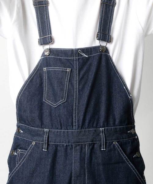Lazar(ラザル)の「Denim Hickory Twill Overall/デニム ヒッコリー ツイル オーバーオール/ユニセックス対応(サロペット/オーバーオール・メンズ・ブラック/オフホワイト/サックスブルー/ストライプ/ワンウォッシュ/キャメル/オリーブ・S/M/L/LL)」の16枚目の写真