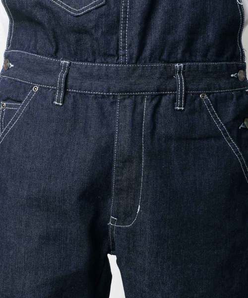 Lazar(ラザル)の「Denim Hickory Twill Overall/デニム ヒッコリー ツイル オーバーオール/ユニセックス対応(サロペット/オーバーオール・メンズ・ブラック/オフホワイト/サックスブルー/ストライプ/ワンウォッシュ/キャメル/オリーブ・S/M/L/LL)」の18枚目の写真