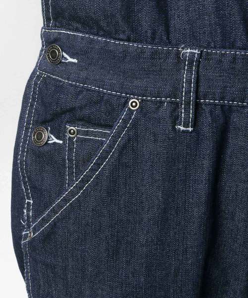 Lazar(ラザル)の「Denim Hickory Twill Overall/デニム ヒッコリー ツイル オーバーオール/ユニセックス対応(サロペット/オーバーオール・メンズ・ブラック/オフホワイト/サックスブルー/ストライプ/ワンウォッシュ/キャメル/オリーブ・S/M/L/LL)」の21枚目の写真