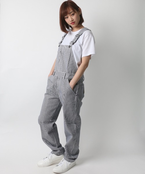 Lazar(ラザル)の「Denim Hickory Twill Overall/デニム ヒッコリー ツイル オーバーオール/ユニセックス対応(サロペット/オーバーオール・メンズ・ブラック/オフホワイト/サックスブルー/ストライプ/ワンウォッシュ/キャメル/オリーブ・S/M/L/LL)」の9枚目の写真