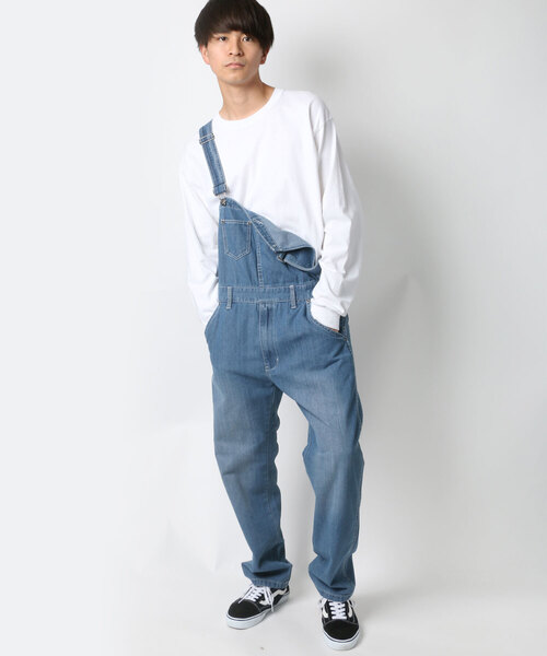 Lazar(ラザル)の「Denim Hickory Twill Overall/デニム ヒッコリー ツイル オーバーオール/ユニセックス対応(サロペット/オーバーオール・メンズ・ブラック/オフホワイト/サックスブルー/ストライプ/ワンウォッシュ/キャメル/オリーブ・S/M/L/LL)」の10枚目の写真
