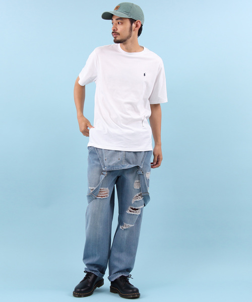 【セール】クラッシュ デニム オーバーオール（サロペット/オーバーオール）｜Beautiful Harmony（ビューティフルハーモニー）