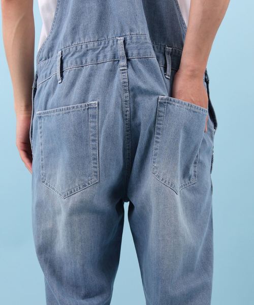 【セール】クラッシュ デニム オーバーオール（サロペット/オーバーオール）｜Beautiful Harmony（ビューティフルハーモニー）