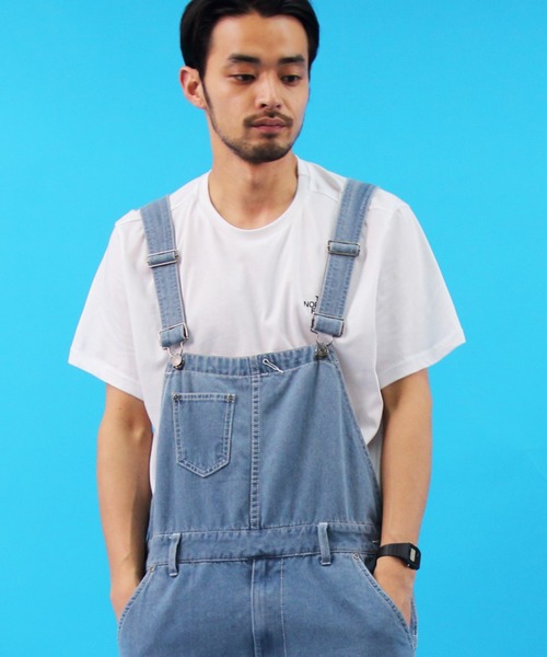 【セール】クラッシュ デニム オーバーオール（サロペット/オーバーオール）｜Beautiful Harmony（ビューティフルハーモニー）