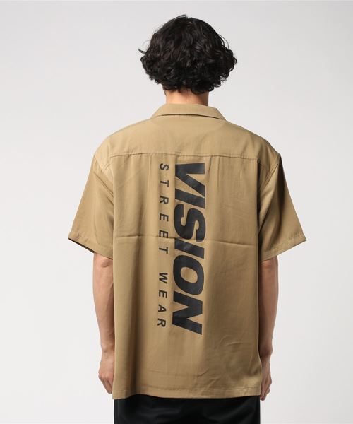 VISION STREET WEAR（ヴィジョンストリートウェア）の「【VISION】 ビジョン 開襟シャツ（シャツ/ブラウス・メンズ・ベージュ/ブラック/ブラウン/パープル・LL/L/M）」の6枚目の写真