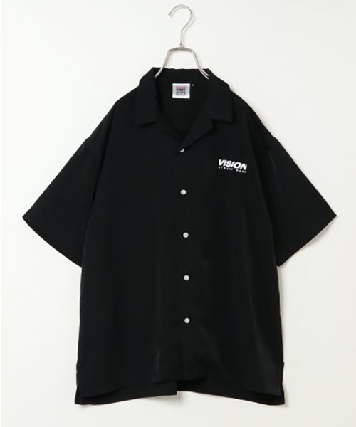 VISION STREET WEAR（ヴィジョンストリートウェア）の「【VISION】 ビジョン 開襟シャツ（シャツ/ブラウス・メンズ・ベージュ/ブラック/ブラウン/パープル・LL/L/M）」の2枚目の写真
