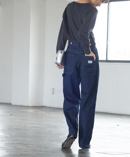 SMITH'S(スミス)の「SMITH別注 デニムペインターパンツ(デニムパンツ・レディース・ネイビー・LARGE/MEDIUM/SMALL)」の5枚目の写真