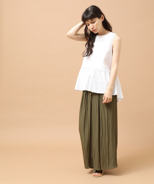 SALON adam et rope'（サロン アダム エ ロペ）の「C/Nシルキーローン裾ギャザーブラウス（シャツ/ブラウス・レディース・ブラック/パープル/オフホワイト・FREE）」の16枚目の写真