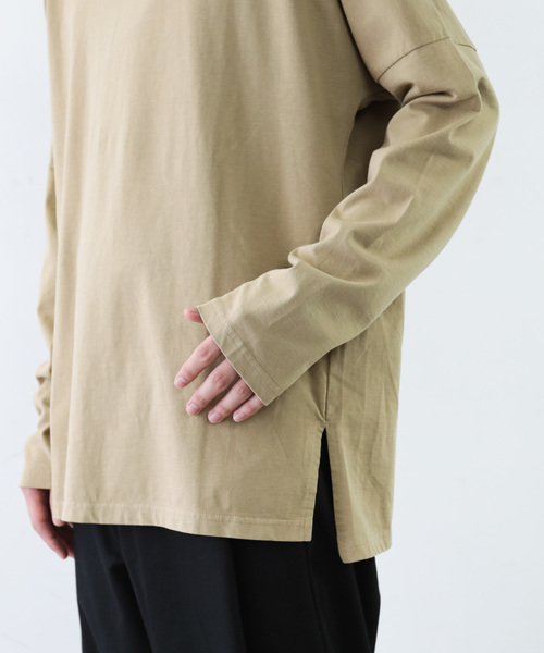 KAZUYUKI KUMAGAI ATTACHMENT（カズユキクマガイアタッチメント）の「40/2ソフトオーガニック クルーネックドルマンL/S（Tシャツ/カットソー・メンズ・ライトブラウン/ライトカーキ/オフホワイト/ブラック/ホワイト/ライトベージュ/ライトグリーン・1/2/3）」の17枚目の写真