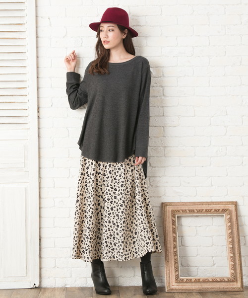 EVLOVE（イヴロヴ）の「【 大きいサイズ レディース 】 EVLOVE （ イヴロヴ ） カットソー  ハニカム ラウンドヘム プルオーバー（Tシャツ/カットソー・レディース・アイボリー/チャコールグレー/ブルー・13号/15号）」の9枚目の写真