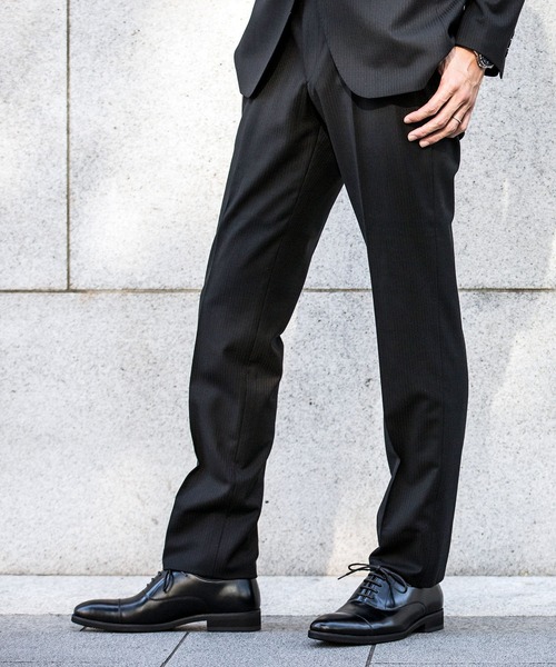 Midland FootWears（ミッドランド フットウエアーズ）の「牛革 内羽根 ストレートチップ ビジネスシューズ / 3cmヒール / 軽量 / 急な雨にも対応設計 / Midland Footwears 000006（ドレスシューズ・メンズ・ブラック・25.0cm/25.5cm/26.0cm/26.5cm/27.0cm/27.5cm/28.0cm）」の8枚目の写真